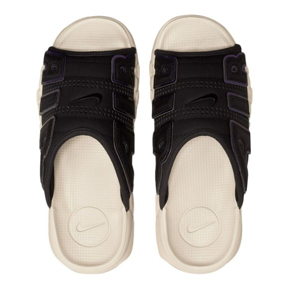 Nike Air More Uptempo Slide Sandals FB7799-001 Black Sanddrift Men's Size 9 - Picture 5 of 7
